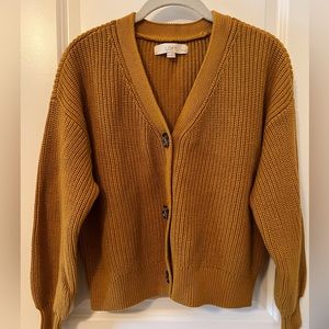 NWOT LOFT Cropped Button-front Cardigan